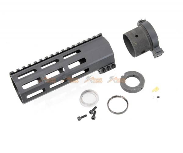 RGW 7 Inch QD Takedown System M-LOK Rail Handguard with Connector Base for Marui M4 MWS GBBR ( BK ) - Image 3