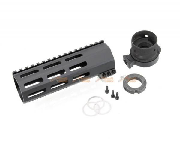 RGW 7 Inch QD Takedown System M-LOK Rail Handguard with Connector Base for VFC / WE M4 GBB ( BK ) - Image 7