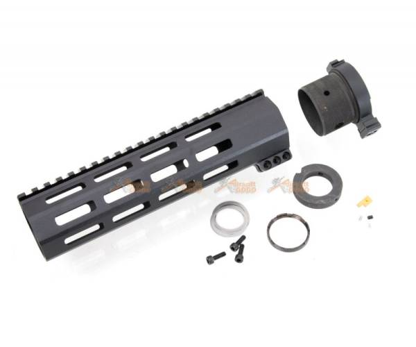 RGW 9 Inch QD Takedown System M-LOK Rail Handguard with Connector Base for Marui M4 MWS GBBR ( BK ) - Image 2