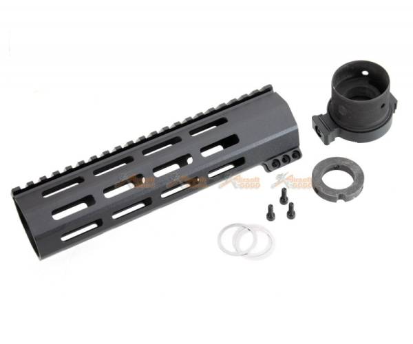 RGW 9 Inch QD Takedown System M-LOK Rail Handguard with Connector Base for VFC / WE M4 GBB ( BK ) - Image 7