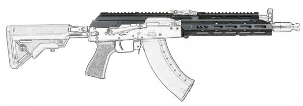 RGW MK3 Style Chassis Rail Kit For Marui TM AKM / AK GBB - Image 2