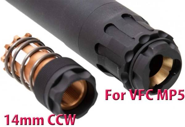 RGW Obsidian 9MM MP5 Dummy Silencer for Umarex (VFC) MP5 GBBR / 14mm CCW AEG, GBBR - Image 2