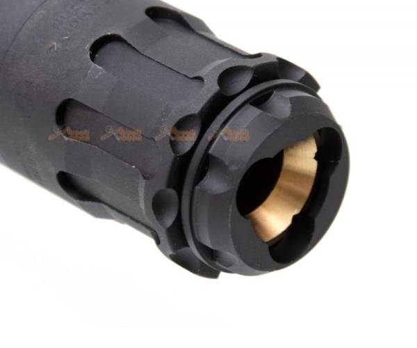 RGW OBS Style Dummy Silencer with -14mm CCW Adapter for UMAREX / VFC MP5 AEG ( Black ) - Image 3