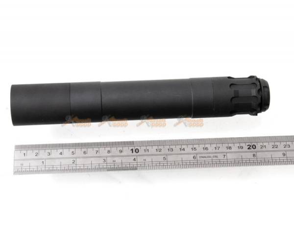 RGW OBS Style Dummy Silencer with -14mm CCW Adapter for UMAREX / VFC MP5 AEG ( Black ) - Image 2