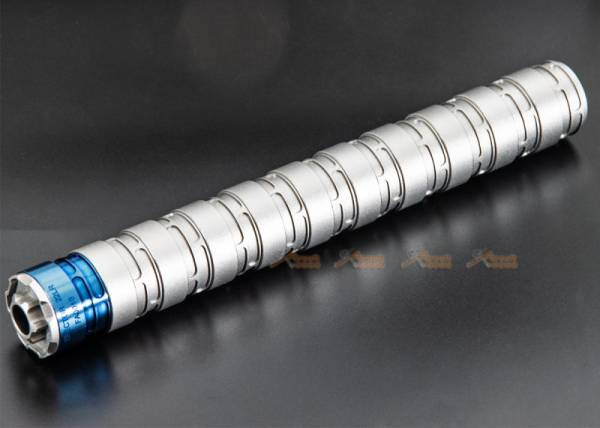 RGW Erector Dummy Silencer 14mm CCW  for Airsoft AAP01 / WE Galaxy / KC-02 ( Silver) - Image 5