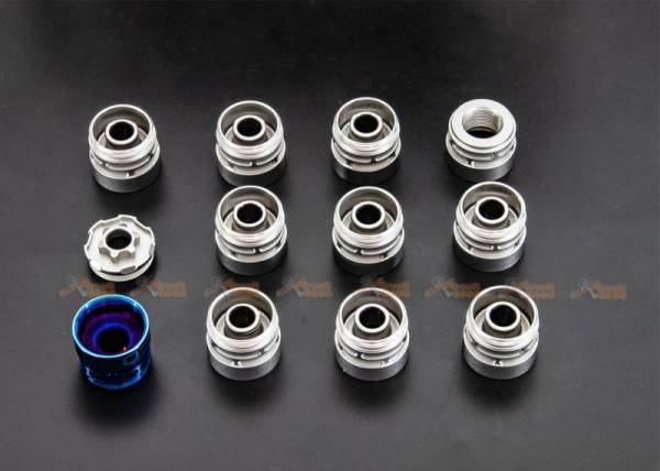 RGW Erector Dummy Silencer 14mm CCW  for Airsoft AAP01 / WE Galaxy / KC-02 ( Silver) - Image 7