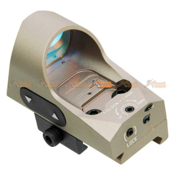 GB 1x25 Mini Reflex Sights 1 MOA Adjustments 3 MOA Dot Reticle Red Dot Sight With 1913 Mount/QD Mount (DE, NO Logo) - Image 4