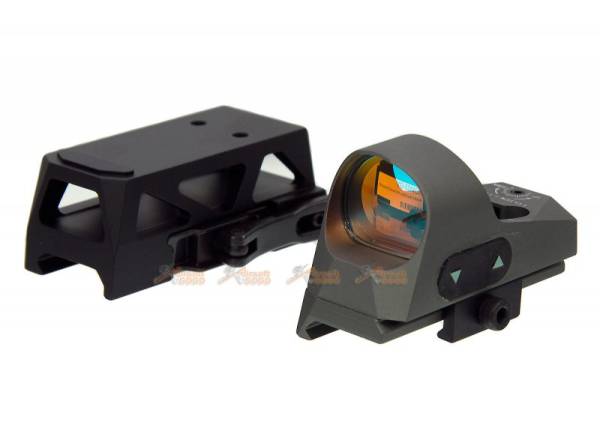 GB 1x25 Mini Reflex Sights 1 MOA Adjustments 3 MOA Dot Reticle Red Dot Sight With 1913 Mount/QD Mount (Grey, NO Logo)