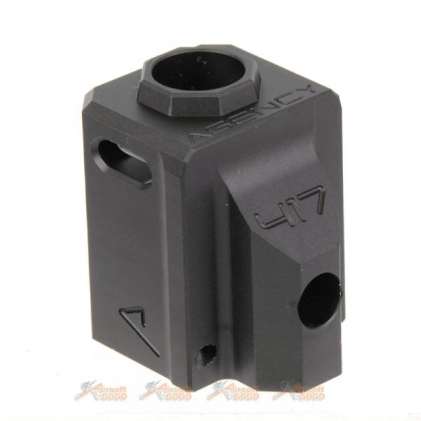RWA Agency Arms 417 Compensator (14mm CCW) for Marui / VFC / WE-Tech G17 /G18C Airsoft GBB Series - Black - Image 2