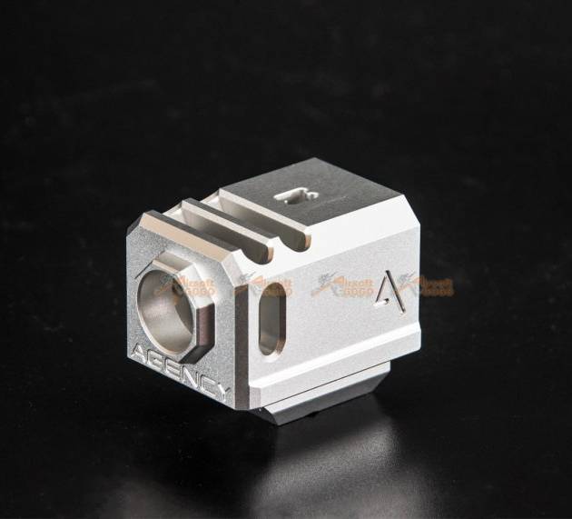 RWA Agency Arms 417 Compensator (14mm CCW) for Marui / VFC / WE-Tech G17& G18C Airsoft GBB Series - Silver