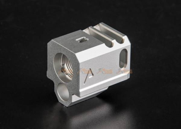RWA Agency Arms 417 Compensator (14mm CCW) for Marui / VFC / WE-Tech G17& G18C Airsoft GBB Series - Silver - Image 3