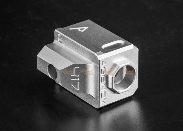 RWA Agency Arms 417 Compensator (14mm CCW) for Marui / VFC / WE-Tech G17& G18C Airsoft GBB Series - Silver - Image 2
