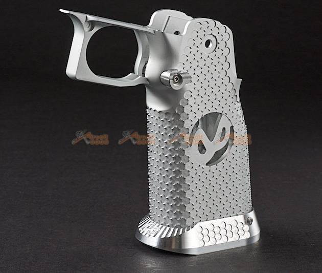 Airsoft Surgeon RWA Infinity CNC Aluminum Aggressive Mobius Grip Set for Marui Hi-Capa Series (Silver )