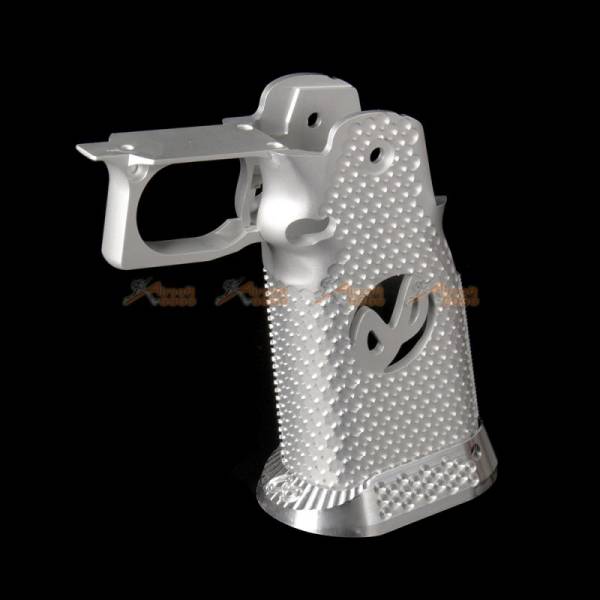 Airsoft Surgeon RWA Infinity CNC Aluminum Aggressive Mobius Grip Set for Marui Hi-Capa Series (Silver ) - Image 6