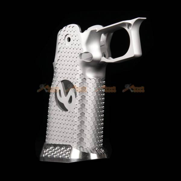 Airsoft Surgeon RWA Infinity CNC Aluminum Aggressive Mobius Grip Set for Marui Hi-Capa Series (Silver ) - Image 7