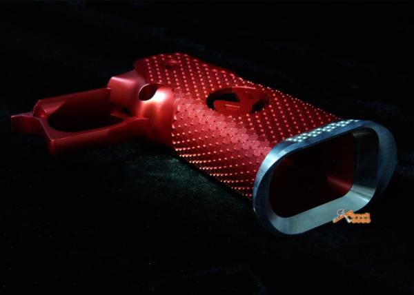 Airsoft Surgeon RWA Infinity CNC Aluminum Aggressive Mobius Grip Set for Marui Hi-Capa Series (Crimson Red) - Image 6