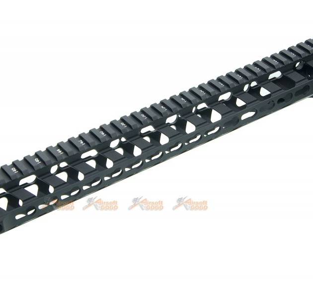 RWA Fortis SWITCH 556 Rail System - 14 inch KeyMod Black for M4 AEG Series