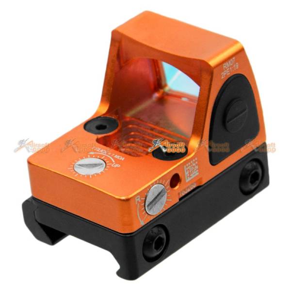 Adjustable RMR Red Dot Sight with 1913 / Marui & WE G17 GBB Mount (Orange) - Image 4