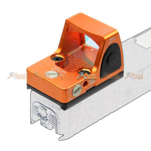 Adjustable RMR Red Dot Sight with 1913 / Marui & WE G17 GBB Mount (Orange) - Image 3