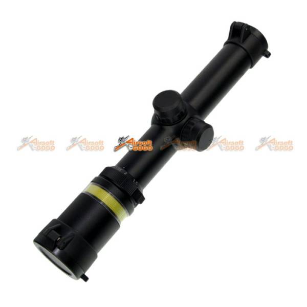 Black Owl Gear 1.5-6X24 OPTIC FIBRE Illuminated Rifle Scope With Mount (Green) - Image 2