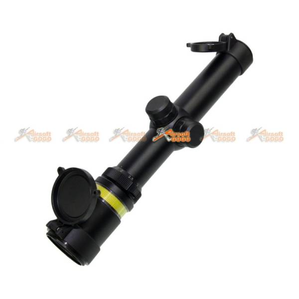 Black Owl Gear 1.5-6X24 OPTIC FIBRE Illuminated Rifle Scope With Mount (Green) - Image 3