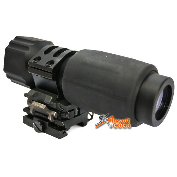 4x Dot Sight Magnifier Scope w/Flip To Side Mount