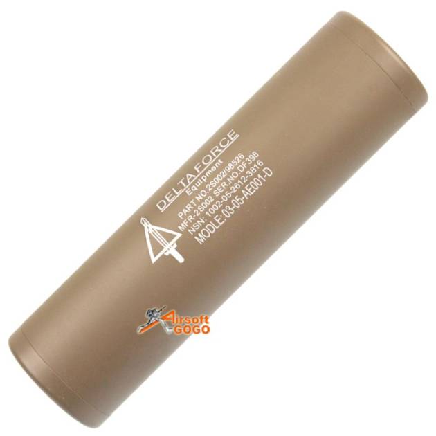 Spartan Doctrine 110x30mm Delta Force Silencer (14mm CW/CCW,Dark Earth)