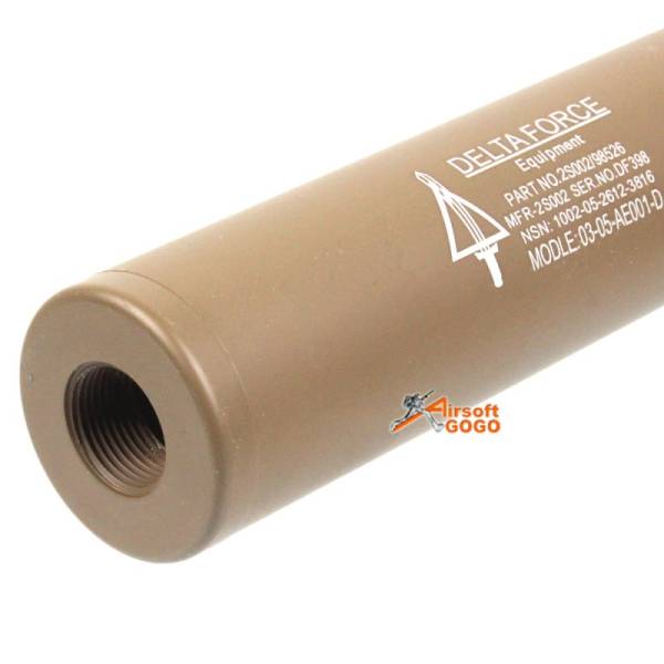 Spartan Doctrine 110x30mm Delta Force Silencer (14mm CW/CCW,Dark Earth) - Image 2