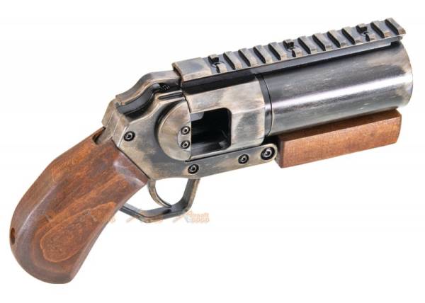 ShowGuns Mini Hand Cannon Airsoft Grenade Launcher (Real Wood Grip) - Image 3