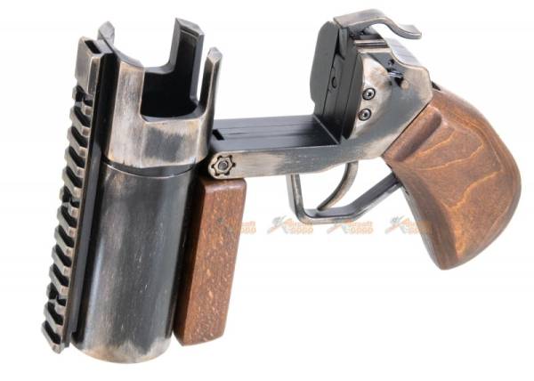ShowGuns Mini Hand Cannon Airsoft Grenade Launcher (Real Wood Grip) - Image 2