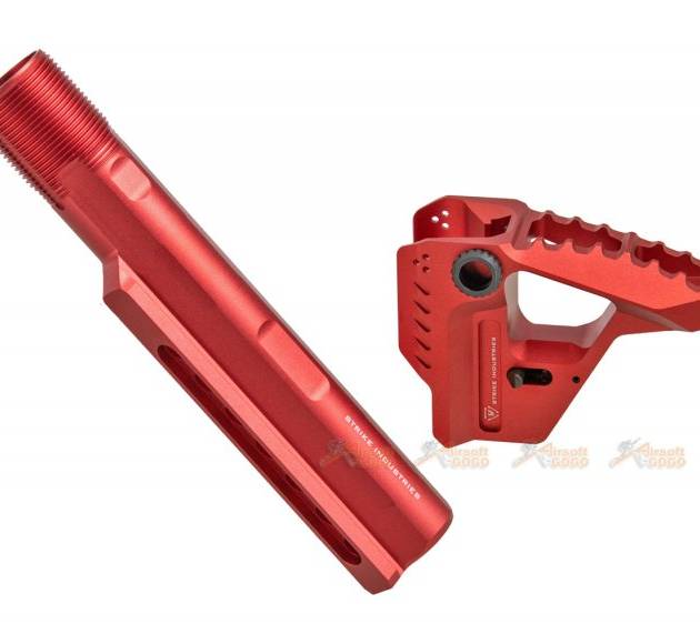 Strike Industries Viper Stock (Red) & Advanced Receiver Extension (Red)  for WA/VFC/GHK/VIPER M4 GBBR