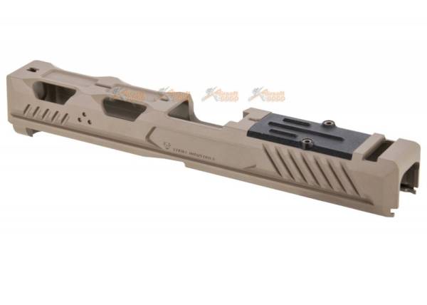 EMG Srike IIndustries ARK Titanium Slide Type A (DE) for Marui G17 Gen.3 Airsoft GBB - Image 2