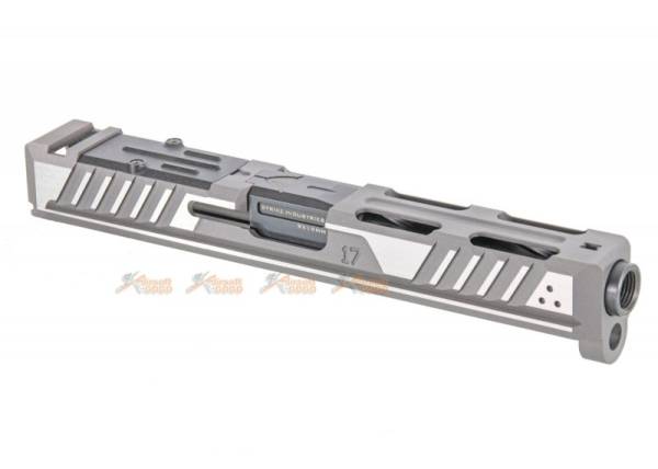 EMG Srike IIndustries ARK Titanium Slide Type B (Silver)  for Marui G17 Gen.3 Airsoft GBB - Image 2