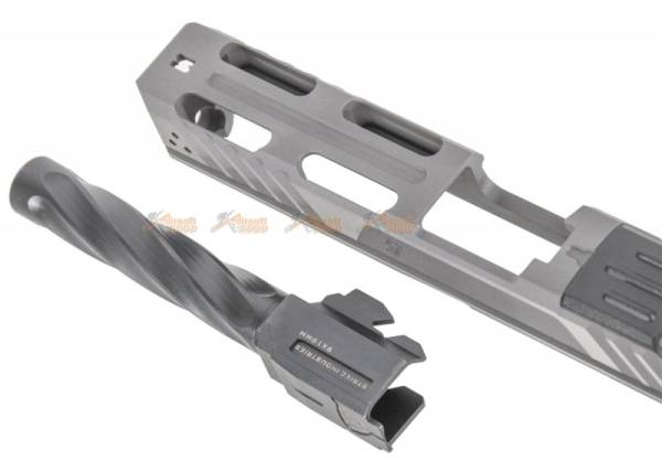 EMG Srike IIndustries ARK Titanium Slide Type B (Silver)  for Marui G17 Gen.3 Airsoft GBB - Image 7