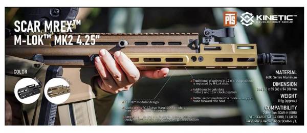 PTS Kinetic SCAR MREX M-LOK MK2 4.25in Rail - Image 5