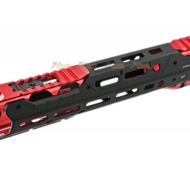 Strike Industries GRIDLOK 11 inch Main Body with Sights and (Red) Titan Rail Attachment for VFC / Systema PTW M4 Airsoft Gun AEG/ GBBR