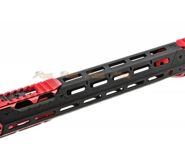 Strike Industries GRIDLOK 15 inch Main Body with Sights and (Red) Titan Rail Attachment for VFC / Systema PTW M4 Airsoft Gun AEG/ GBBR