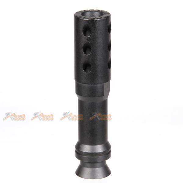 Metal 14mm CCW Flash Hider for A&K M249 PARA AEG (Black) - Image 2