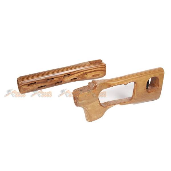 Real Wooden Handguard & Stock for A&K SVD Spring Rifle - Image 5
