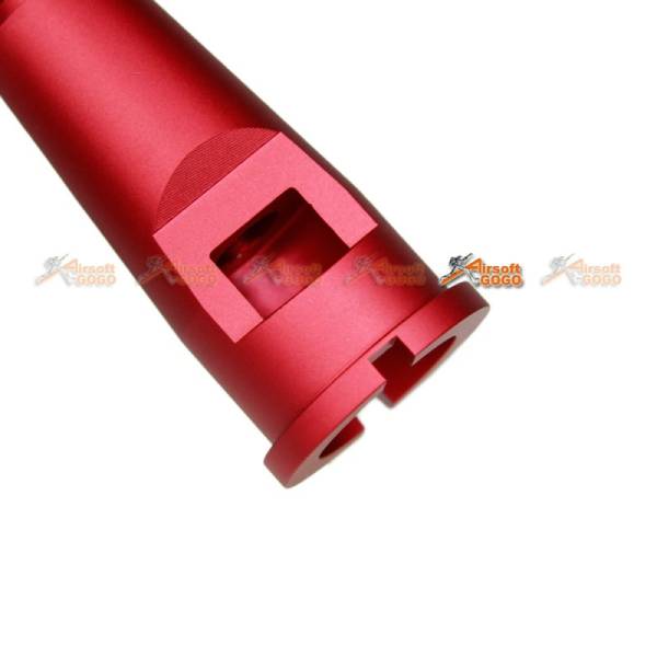 Tokyo Arms Multi-Length CNC Metal Outer Barrel for WA M4/M16 GBB (CCW, Red) - Image 3