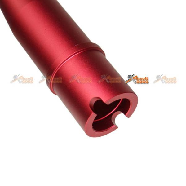Tokyo Arms Multi-Length CNC Metal Outer Barrel for Systema M4 PTW AEG (CCW, Red) - Image 4