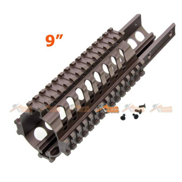 Tokyo Arms Tactical CNC Metal Rail Handguard for KWA Kriss Vector GBB (9inch, TAN)