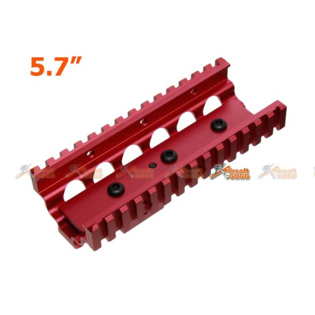 Tokyo Arms 5.7 Inch Aluminum CNC RIS Lower Handguard for A&K M249 AEG (Red)