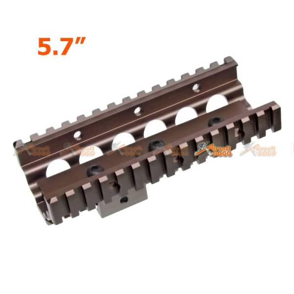 Tokyo Arms 5.7 Inch Aluminum CNC RIS Lower Handguard for A&K M249 AEG (TAN)