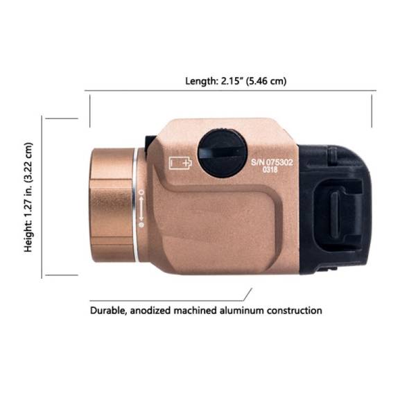 Tactical Weapon Light TLR-7 LED flashlight and Mighty Lumen with UNIV-1/UNIV-2/1913-1/1913-2/1913-3/1913-4 rail (DE) - Image 6