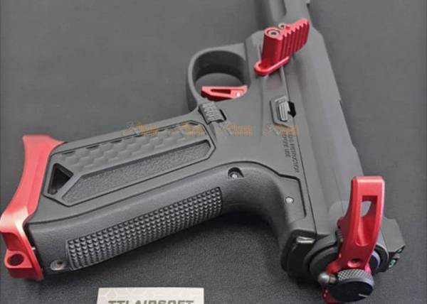 TTI Airsoft Selector Switch Charge Handle for AAP-01 GBB (Red) - Image 3