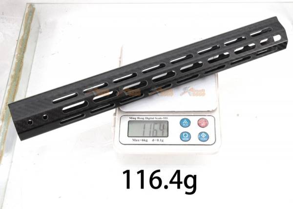Vector Optics Vekt Defense VDCF-15 Carbon Fiber 15inch Slim Handguard Rail -Black - Image 4