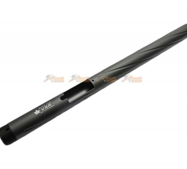 Maple Leaf Twisted Outer Barrel 430mm for Marui VSR10 Sniper Rifle - Black