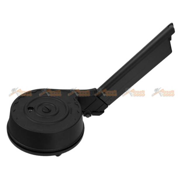 50rds Drum Magazine for Airsoft WE P08 GBB Series (Black)