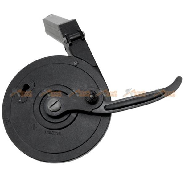 50rds Drum Magazine for Airsoft WE P08 GBB Series (Black) - Image 3